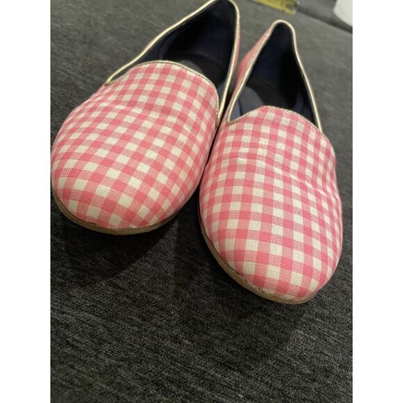 Jack Rogers Flats Reece Gingham Pink Women’s 11 Shoes Slip On Loafer Ballet $148 - Picture 4 of 7